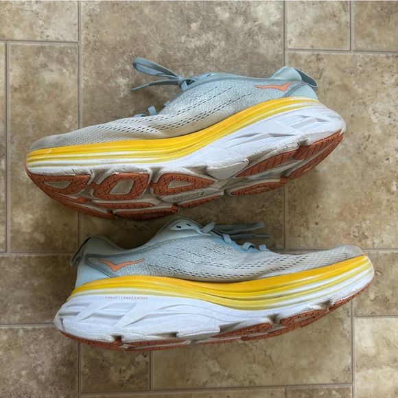 HOKA Bondi 8 Max Cushioned Road Running Shoes Women’s Size 11 Aqua NO INSOLES - Picture 2 of 16